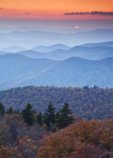 Sunrise over the Blue Ridge Mountains