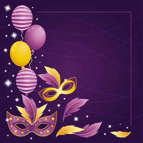 Gradient Purple Gold Mardi Gras Festivity Background 1978505 Vector Art ...