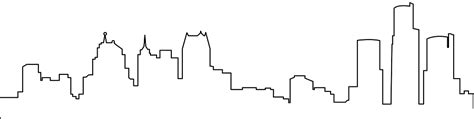 Detroit Skyline Silhouette | Free vector silhouettes