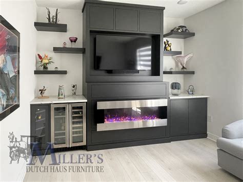 Custom Modern Fireplace TV Wall | Dutch Haus Furniture