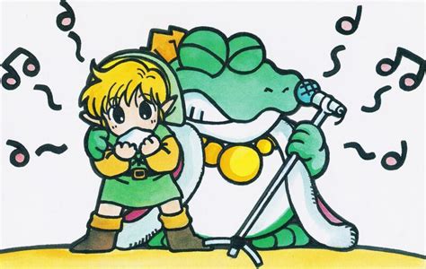 Supper Mario Broth - Artwork of Link and Mamu/Wart from a 1994 The...