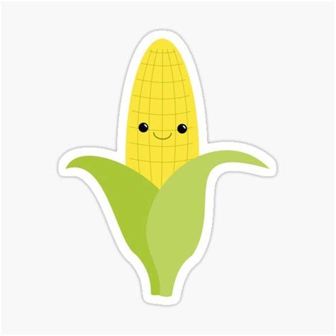 'Corn' Sticker by Cute-Kingdom | Inspirational stickers, Vinyl sticker, Stickers