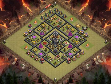 24 Tutorial Zone: Latest Clash of Clans TH9 War Base Layout 2016