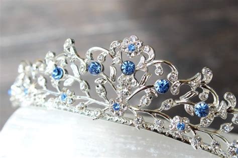 Something Blue Bridal Tiara Swarovski Crystal Bridal Crown - Etsy ...