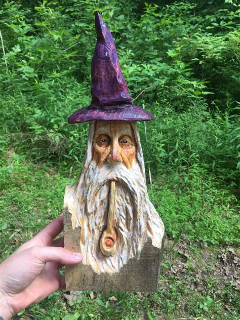 Wizard, Wood Carving, Wall Art, Wood Sculpture, Hand Carved Wood Art ...