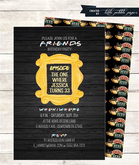 FRIENDS TV Show Invitation Friends Party Birthday Party | Etsy