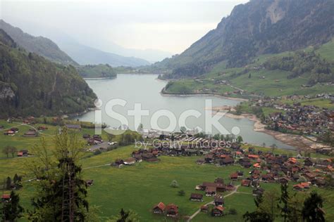 Swiss Alpine Lake and Village Stock Photos - FreeImages.com