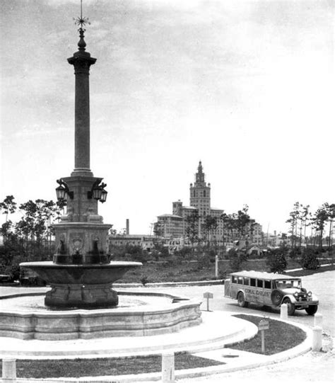 Coral Gables History: DeSoto Plaza & Fountain | Coral gables, Retro ...