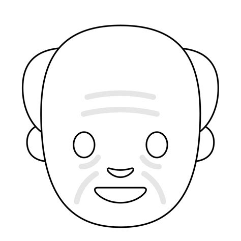 Old Man Emoji coloring page - ColouringPages