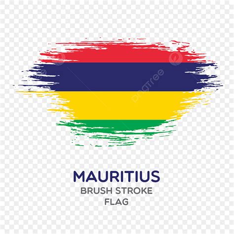 Mauritius Flag Vector Art PNG, Mauritius Brush Stroke Flag, Brush ...