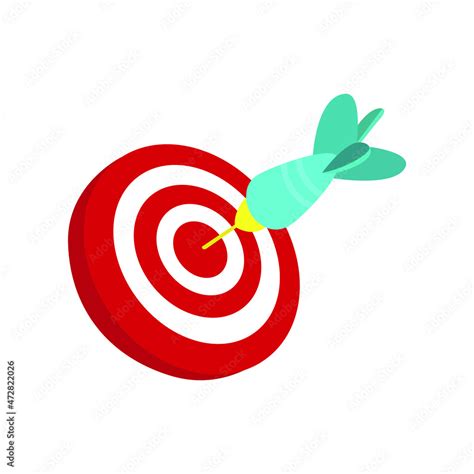 Bullseye dart board Darts emoji vector illustration Stock Vector ...