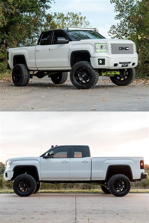 Custom 2014 GMC Sierra 1500 All Terrain white Jacked Up Trucks, Chevy ...