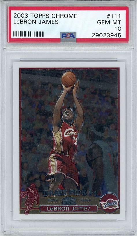 Lot Detail - LeBron James 2003-04 Topps Chrome Rookie Card #111 (PSA ...