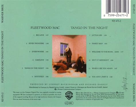 RETROMUSIC ON LINE: FLEETWOOD MAC tango in the night (album) - mp3