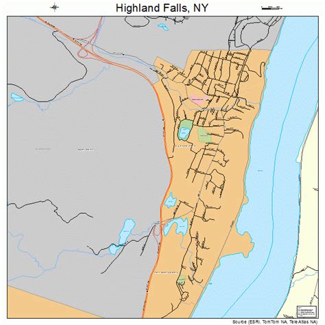 Highland Falls New York Street Map 3634495