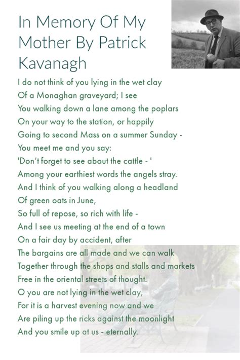 In Memory Of My Mother By Patrick Kavanagh - Top Irish Poems