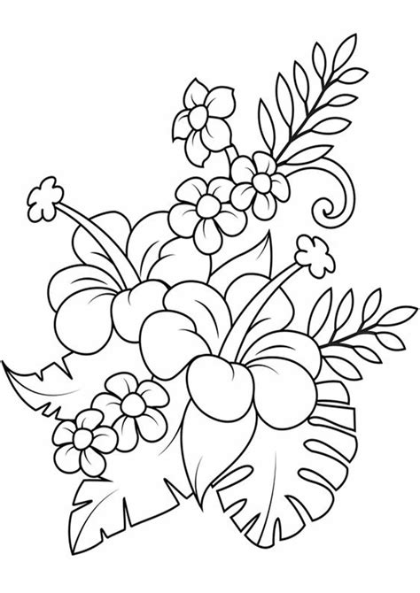 Free & Easy To Print Flower Coloring Pages | Flower coloring pages, Coloring pages, Flower ...