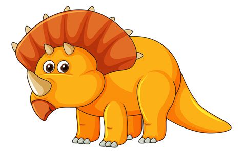 A triceratops on white background 374769 Vector Art at Vecteezy