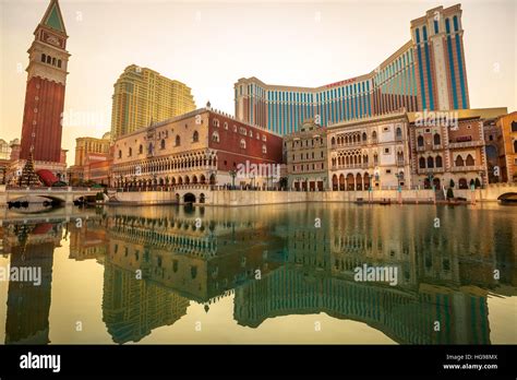 Macao skyline sunset Stock Photo - Alamy