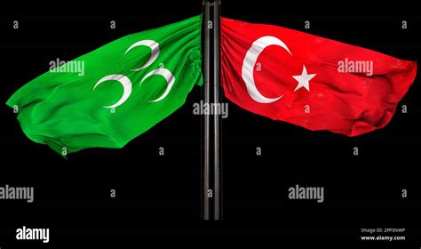 Ottoman State Flag and Turkish Flag - Ottoman Empire Stock Photo - Alamy