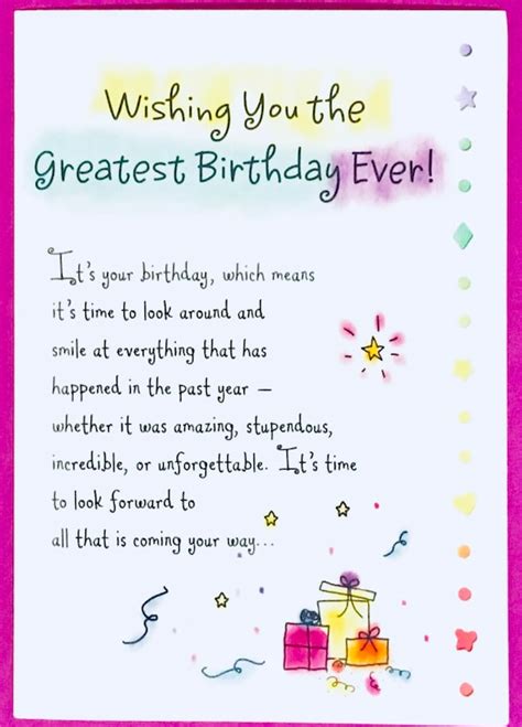 Wishing You the Greatest Birthday Card Greeting Card Bday - Etsy Australia