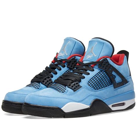 Travis Scott x Air Jordan 4 University Blue, Black & Red | END.