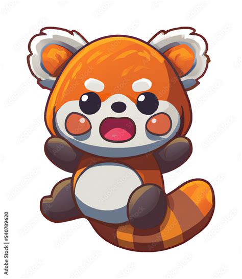 Red Panda Anime Cartoon ภาพถ่ายสต็อก | Adobe Stock