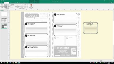 How to Create a Calendar Planner in Microsoft Publisher Part 2 ...