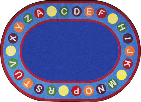 Joy Carpets Alphabet Spots© Primary Classroom Circle Time Rug, 7'8" x ...