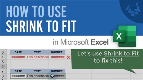 How to use Shrink to Fit in Excel - YouTube