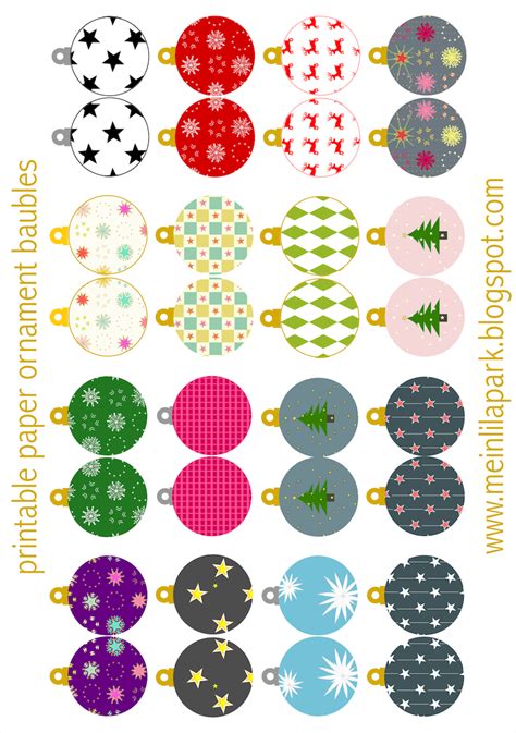 Free printable Christmas ornaments: baubles - ausdruckbarer ...