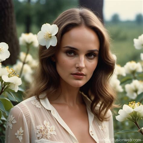 Determined Natalie Portman Lookalike, 1970s Style | Stable Diffusion Online