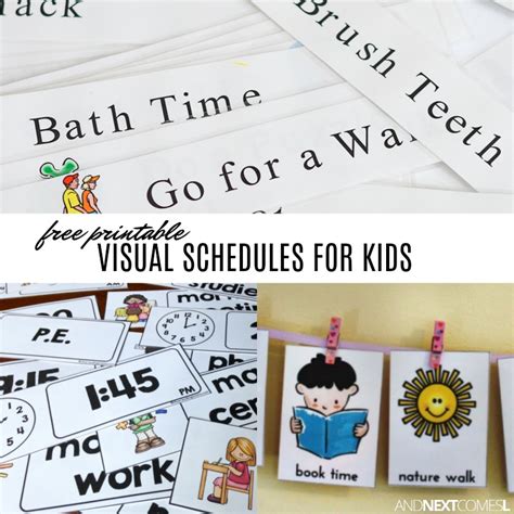 Free Visual Schedule Printables to Help Kids with Daily Routines | And ...