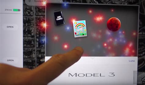 Tesla Model 3 Easter Eggs: Video demonstration of Mars, Sketchpad and Menu