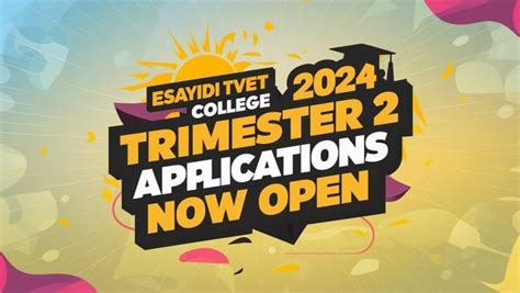 Esayidi TVET College 2024 Trimester 2 applications now open · College Wise