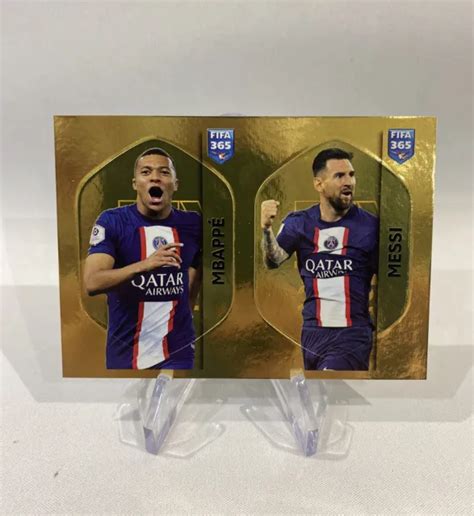 LIONEL MESSI/KYLIAN MBAPPE 2023 Panini FIFA 365 Sticker GOLD Collection $36.47 - PicClick