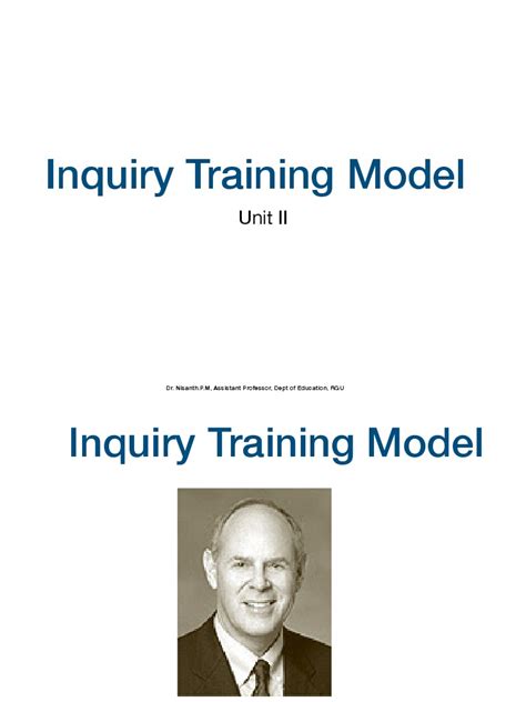 Inquiry Training Model | PDF | Inquiry | Epistemology