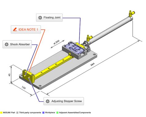 No.000035 Cylinder Linear Motion Mechanism | inCAD Library | MISUMI ...