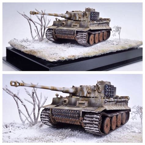 My recent build of a Tamiya 1:35 scale Tiger I in winter camo with Krycell modeling snow | Scale ...