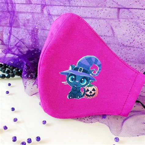 Witch Halloween Face Mask Halloween Face Mask KIDS Witch | Etsy