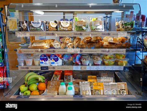 a take away food display cabinet in a roadside cafe Stock Photo - Alamy