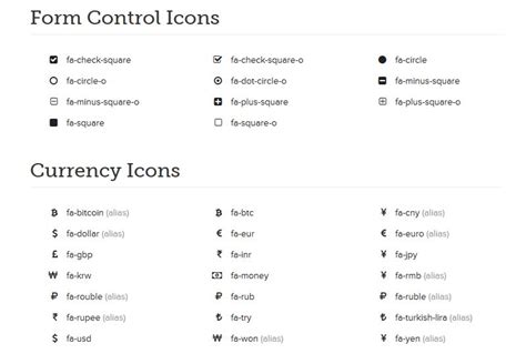 Font Awesome Icon Cheat Sheet #32798 - Free Icons Library