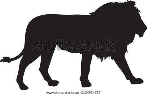 Lion Silhouette Black White Stock Vector (Royalty Free) 2134934757 ...