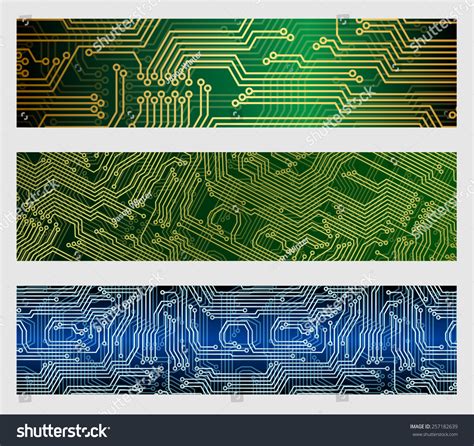 Computer Circuit Board Web Banner Vector Stock Vector (Royalty Free ...