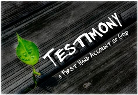 Sunday’s sermon: Testimony is Truth-Telling | Fearfully and Wonderfully Made