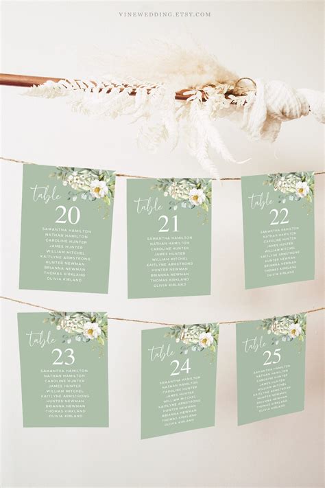 Editable Wedding Seating Cards Template, Wedding Seating Chart Template ...