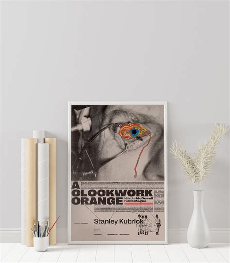 A Clockwork Orange Stanley Kubrick Vintage Retro Art Print Wall Art ...