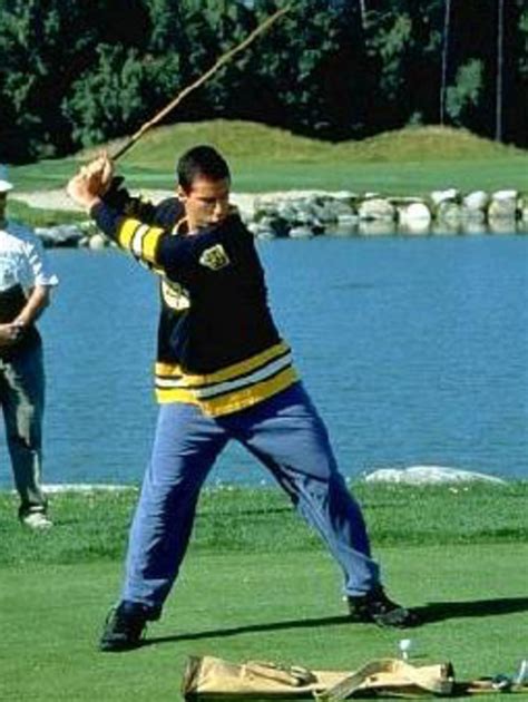 Adam Sandler recreates Happy Gilmore swing for movie 25th anniversary ...