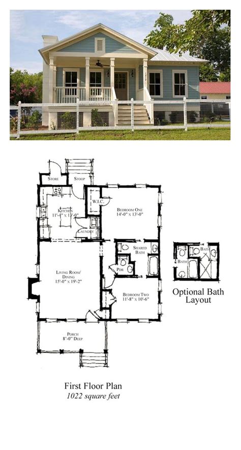 COOL House Plan ID: chp-49774 | Total Living Area: 1022 sq. ft., 3 bedrooms 1.5 bathrooms. # ...