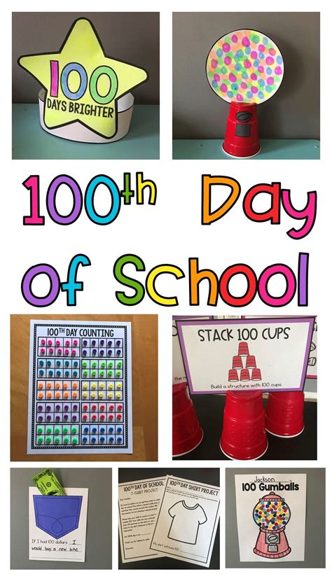 100th Day of School Activities | 100th day of school crafts, School crafts, School celebration